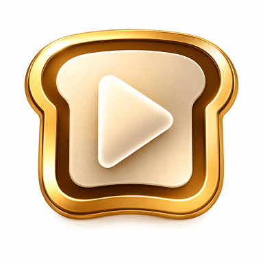 ToastIt’s gold toast and play-button logo